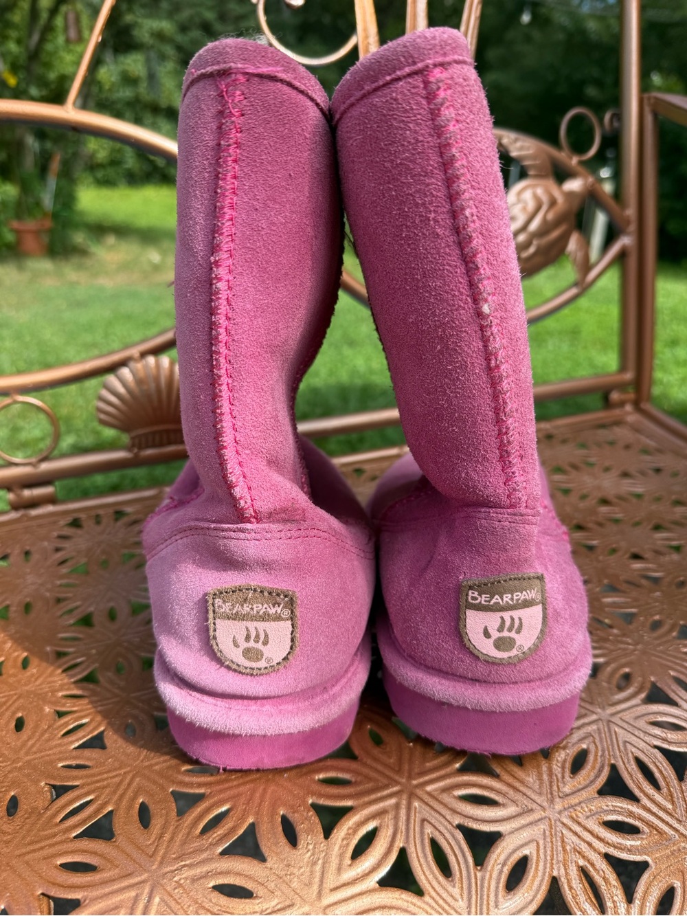 BearPaw Mauve Suede Mid-Calf Boots